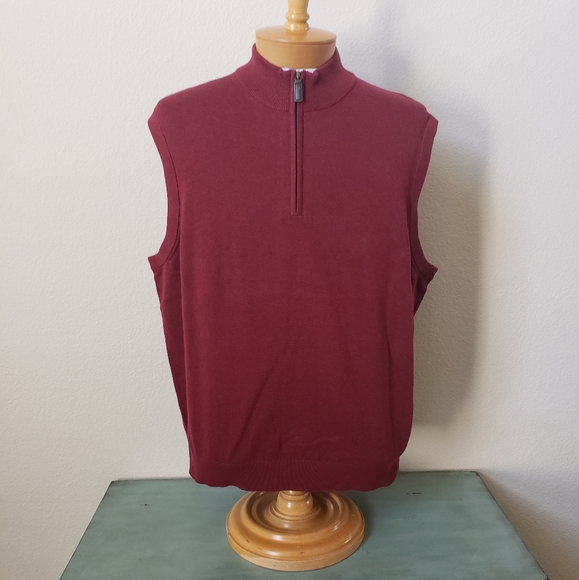 DANIEL CREMIEUX XL HALF-ZIP SWEATER VEST - Picture 3 of 4